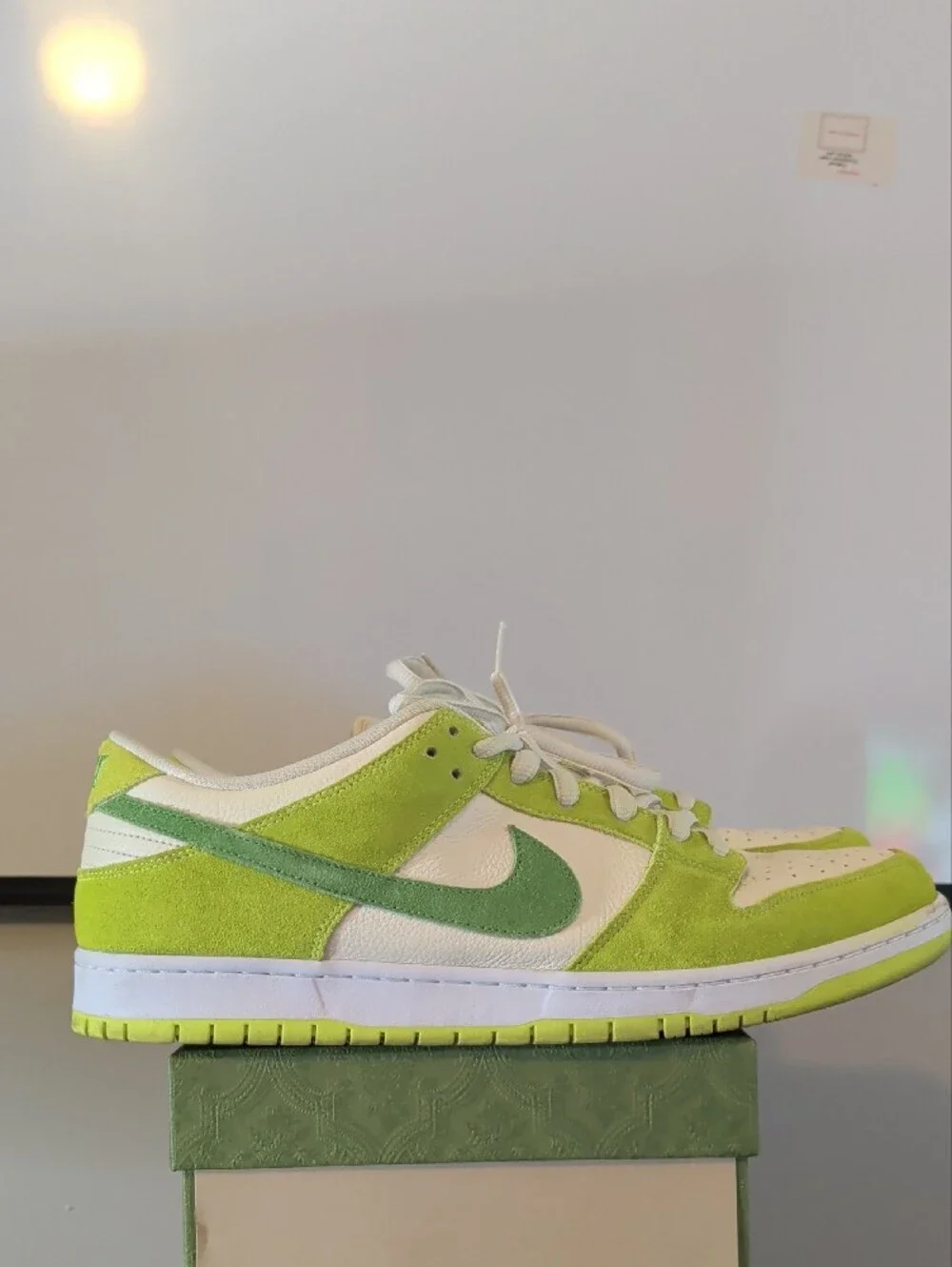 Men's Size15: Nike SB Lime Green and White Casual Sneakers- Men's Athletic Shoes